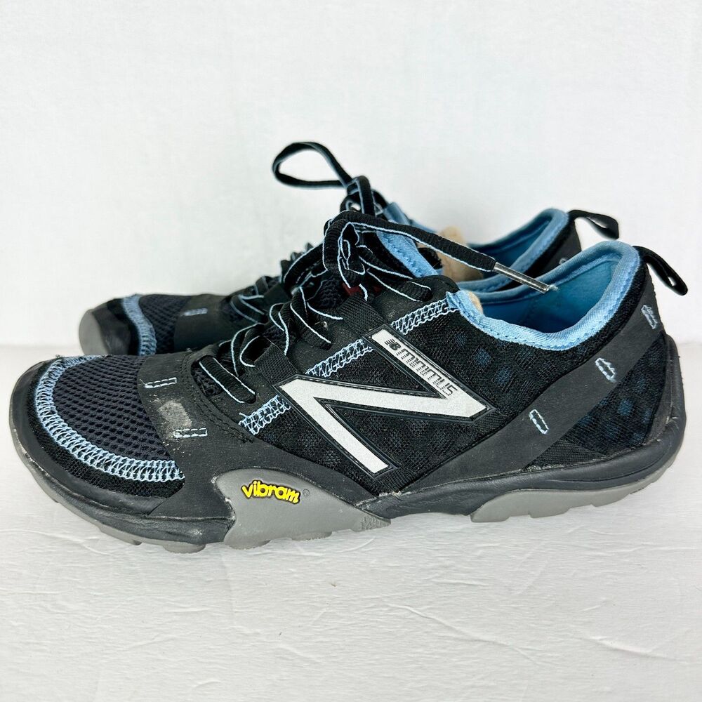 New Balance Women's Minimus Trail 10 Running Shoes Size 9 V1 Black Blue Vibram